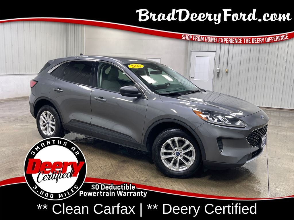 2022 Ford Escape SE in Carbonized Gray Metallic — front three-quarter view