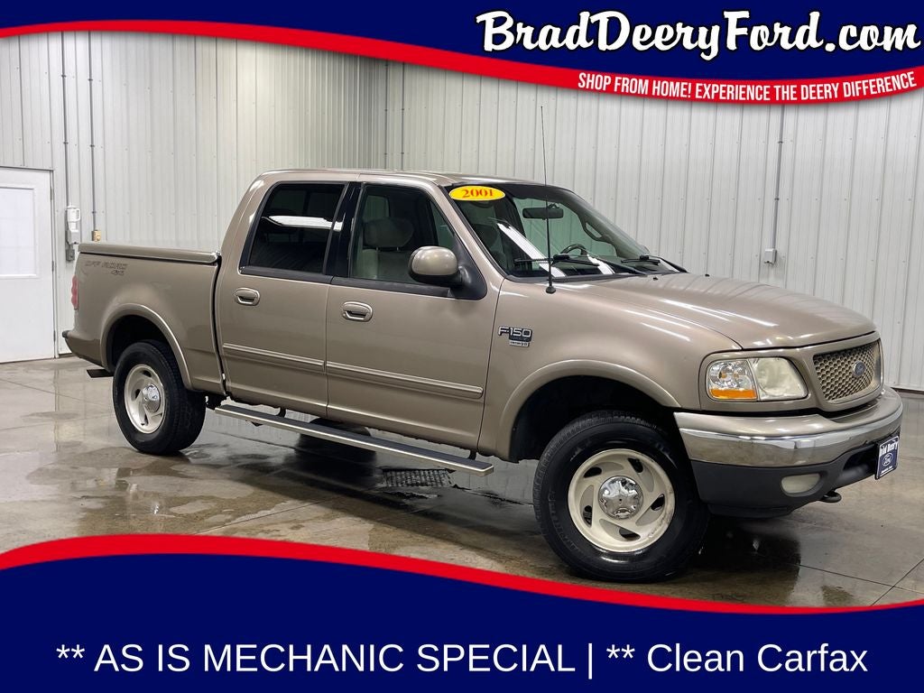 2001 Ford F-150 XLT in Beige — front three-quarter view