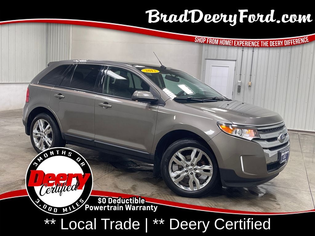 2013 Ford Edge SEL in Mineral Gray Metallic — front three-quarter view