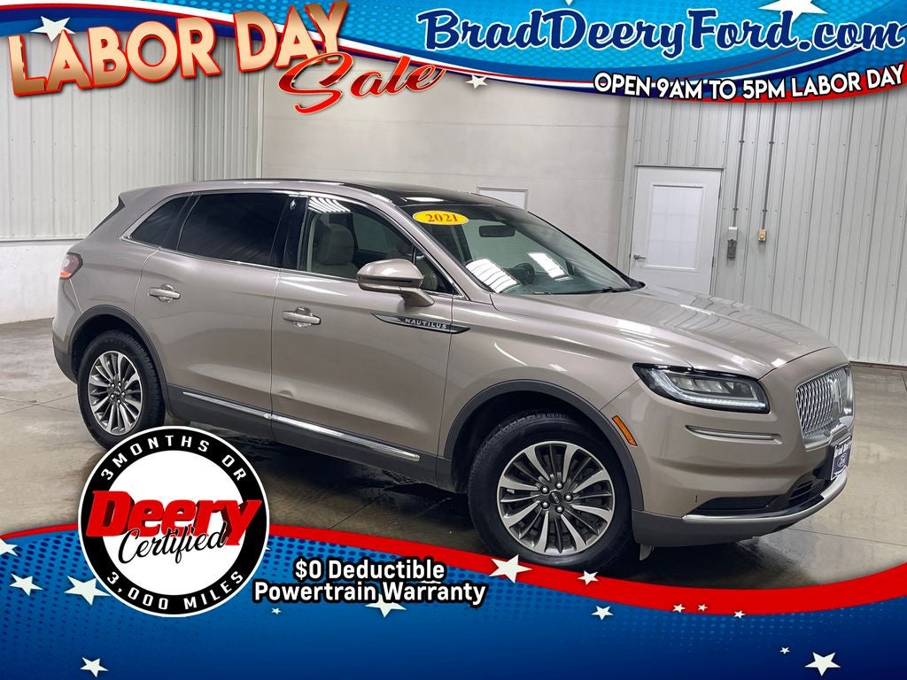 2021 Lincoln Nautilus Reserve in Iced Mocha — front three-quarter view