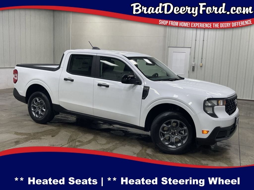 2026 Ford Maverick XLT in Oxford White — front three-quarter view